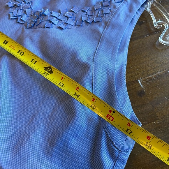 Piazza Sempione Tank Sleeveless Blouse Tunic Top Blue Large Size 42 - Picture 5 of 12